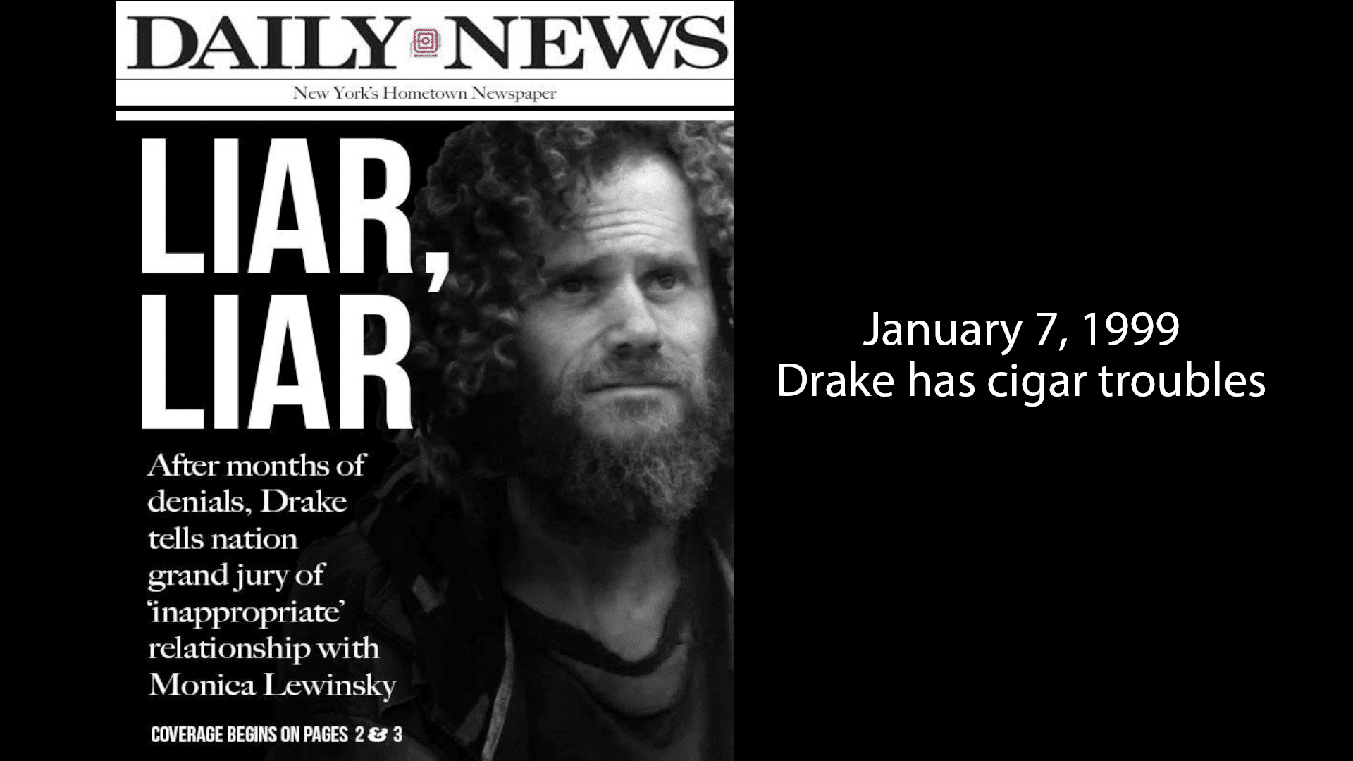 Drake has cigar troubles